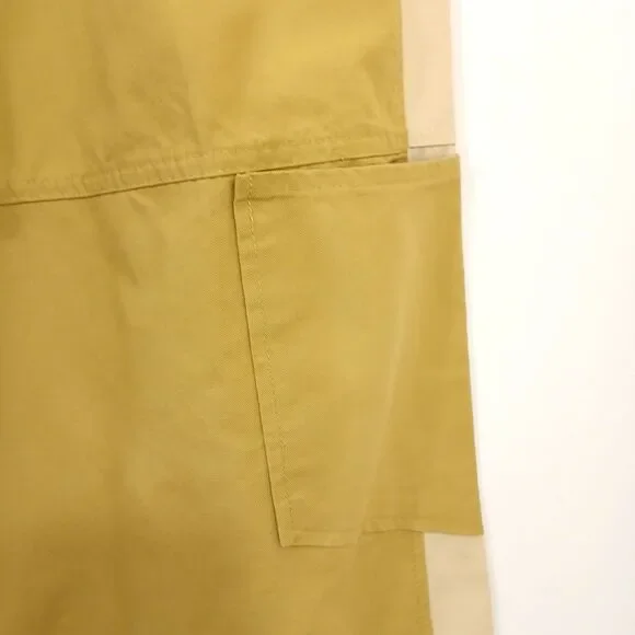 Zara Two Tone Wide Leg Pants Womens Size Medium 30 X 30 Cargo 100% Cotton Spring - Picture 5 of 11